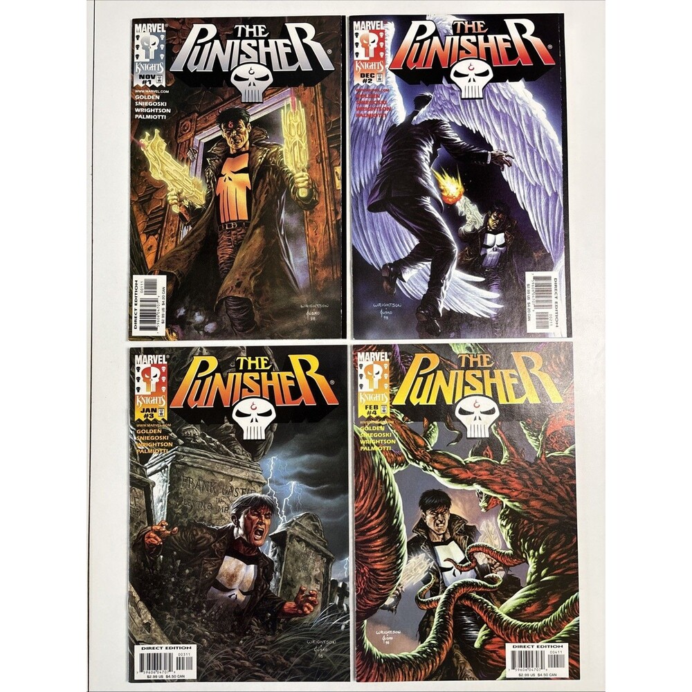 Marvel Knights: The Punisher No. 1–4 Complete Set (1998-99 Comic Book Lot)